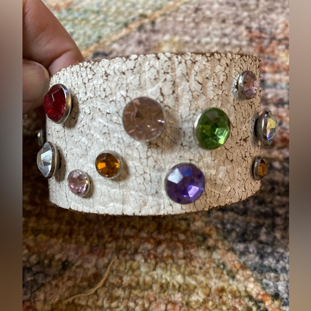 Fun cuff gem bracelet